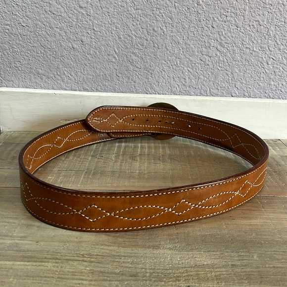 VTG Colt Firearms Buckle Signed solid brass with leather belt - men’s - Picture 4 of 12